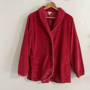 J. Jill Pink Corduroy Buttoned Jacket